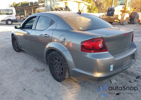 2013 Dodge Avenger Se из США, поврежденный, VIN 1C3CDZAB6DN575724